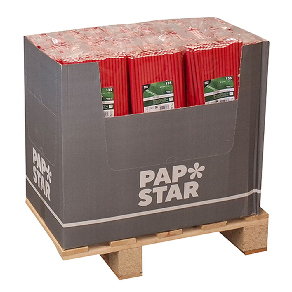 Papstar Shake-Halme, Papier Ø 8 mm · 25 cm rot