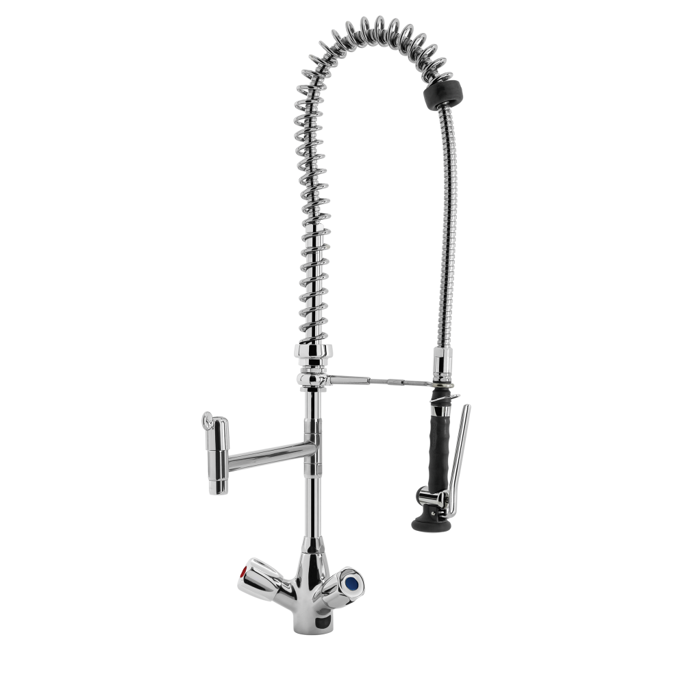 KBS PREMIUM SHRINK Geschirrwaschbrause Schwenkhahn und BEST-Pro LOW-FLOW Brausek