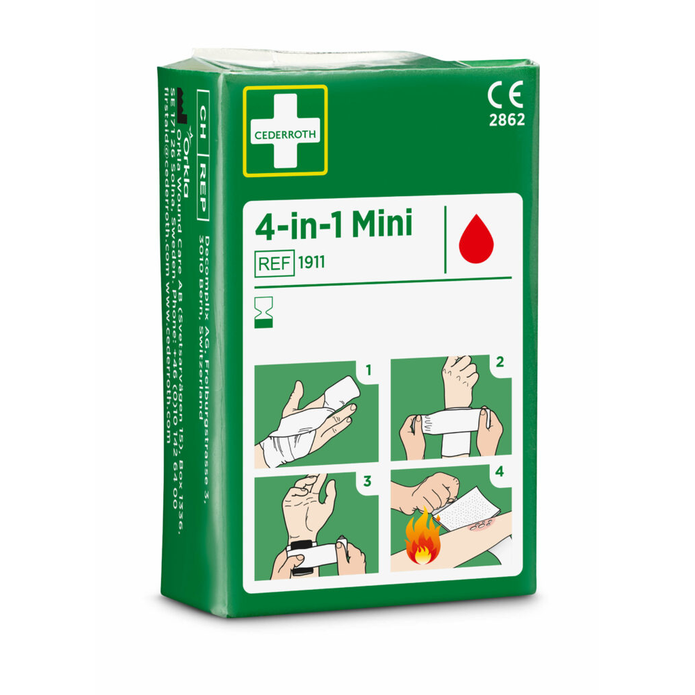 Papstar "Cederroth" 4 in 1 Blutstiller "mini" Wundverband Set