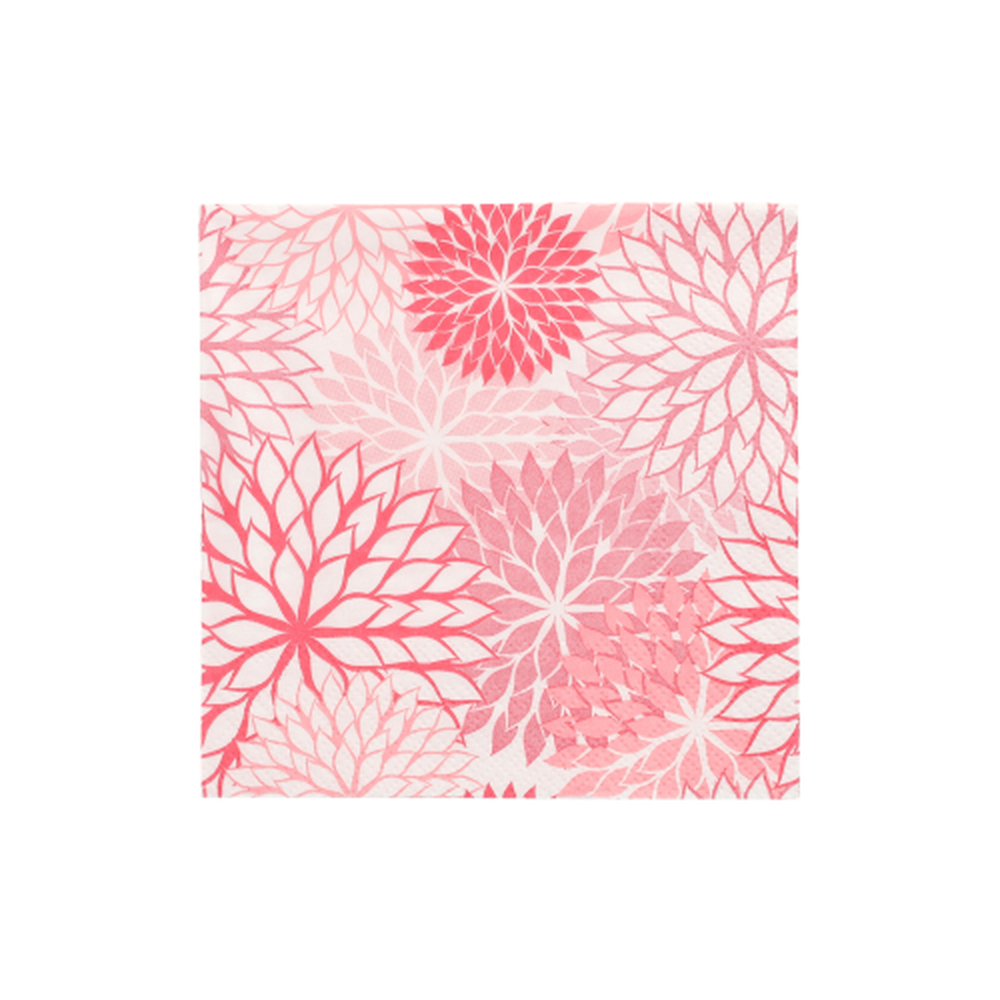Papstar Servietten, 3-lagig 1/4-Falz 25 cm x 25 cm rosa "Floralies"