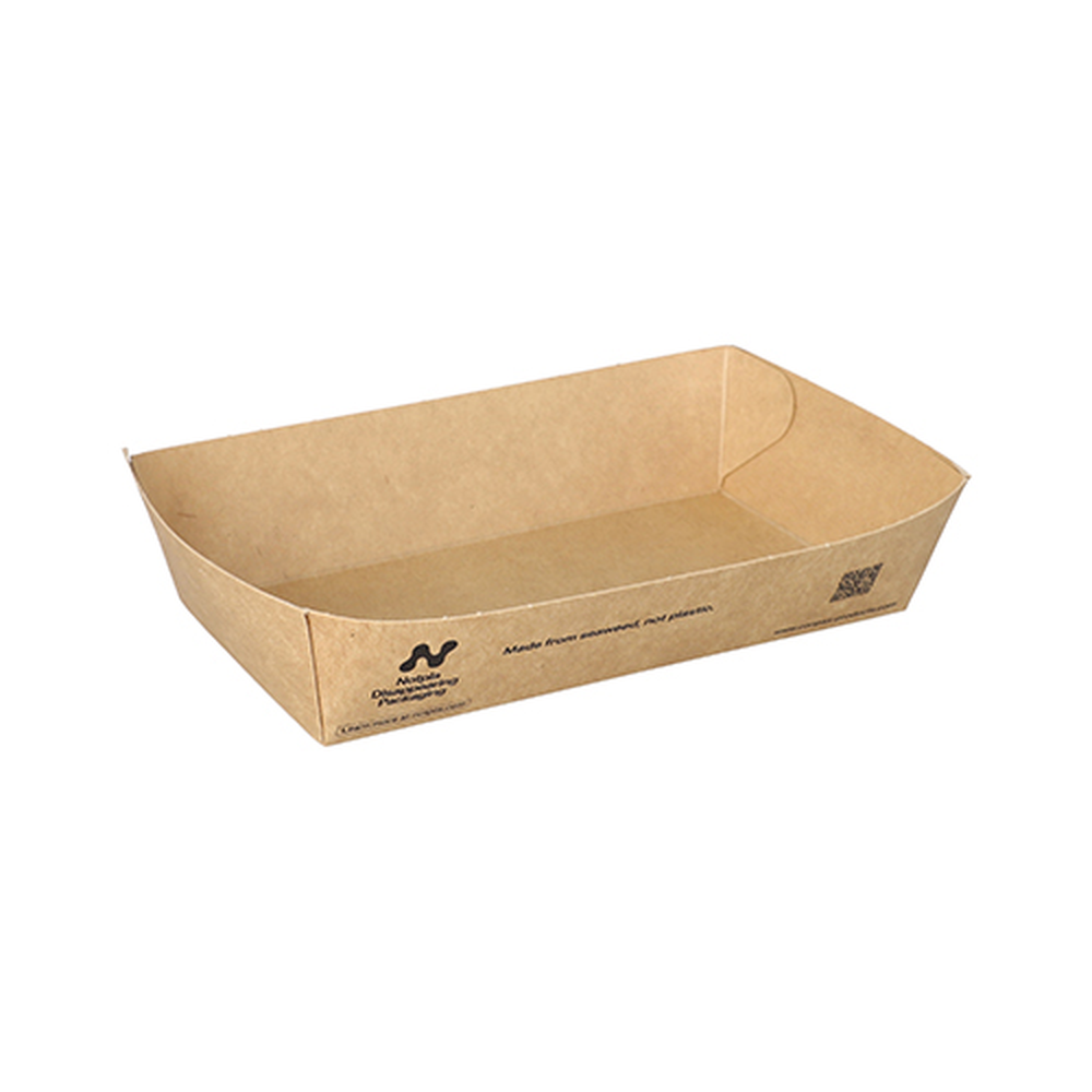 Papstar Snacktrays, Pappe "NOTPLA" 3,8 cm x 8,5 cm x 15,5 cm braun