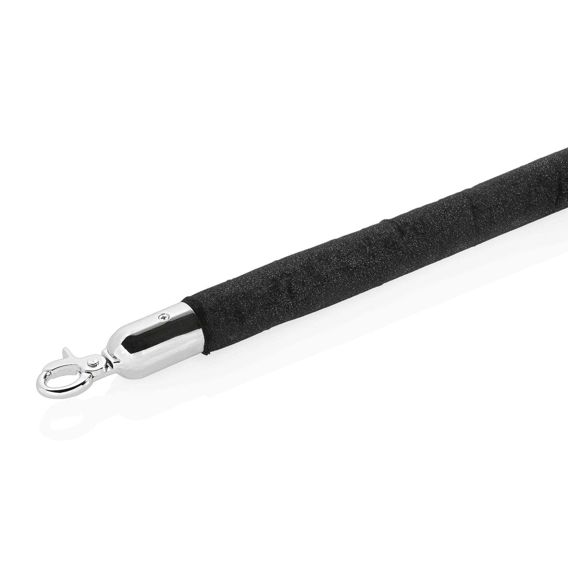 WAS Verbindungstau CLASSIC, Ø 3,2 cm, 1,5 m, schwarz, Velours, hochglanzpoliert,