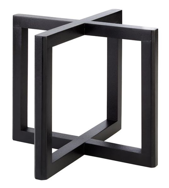 APS Buffet-Ständer -WOOD- 20 x 20 cm, H: 17,5 cm , Holz, schwarz