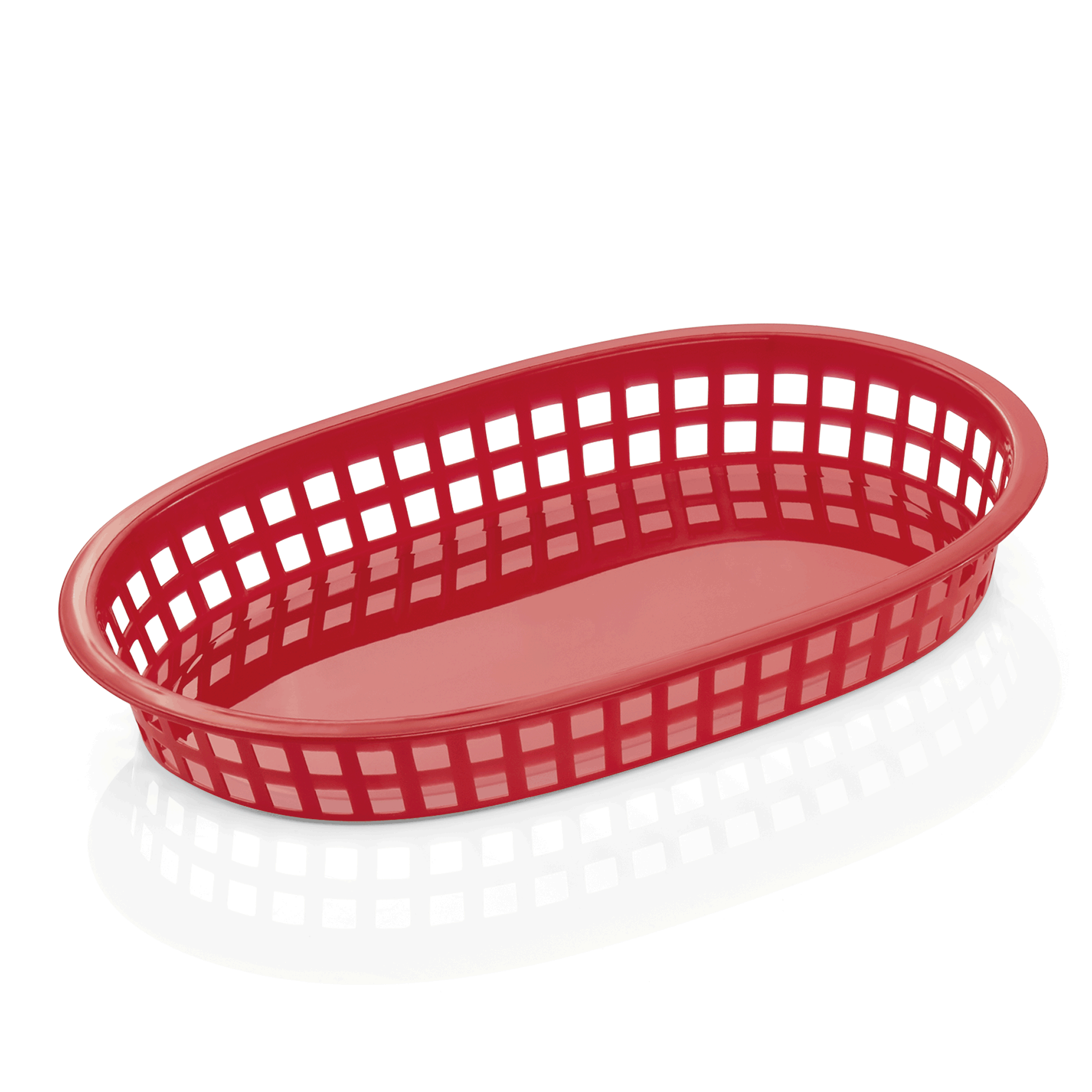 WAS Tischkorb Set, 27 x 17,5 x 8,5 cm, Set á 12 Stück, rot, Polypropylen