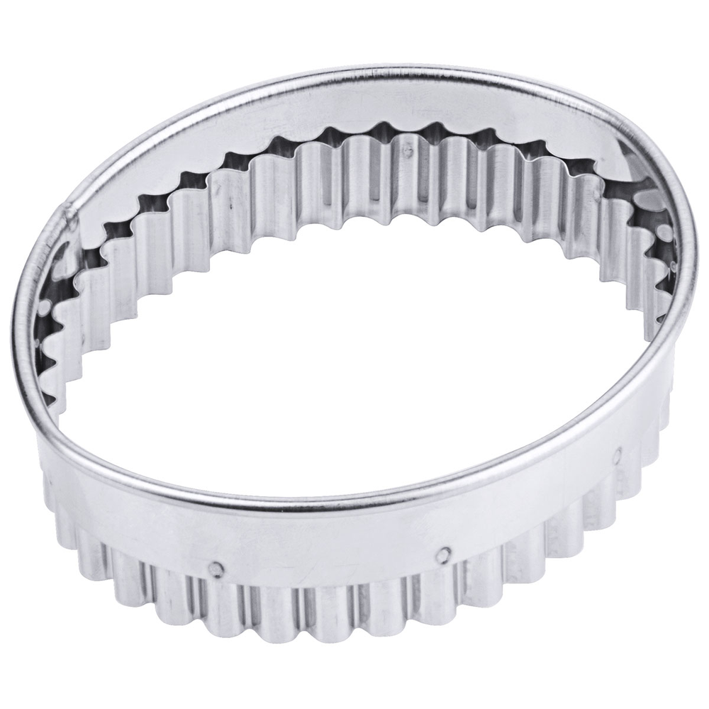Contacto Ausstecher, oval, gezackt 3 cm Größe: 13,5 cm x 11,5 cm, Höhe: 3 cm