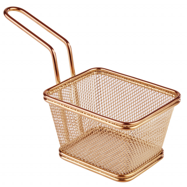 APS Servier-Frittierkorb 10 x 8,5 cm, H: 6,5 cm , Edelstahl, Gold-Look