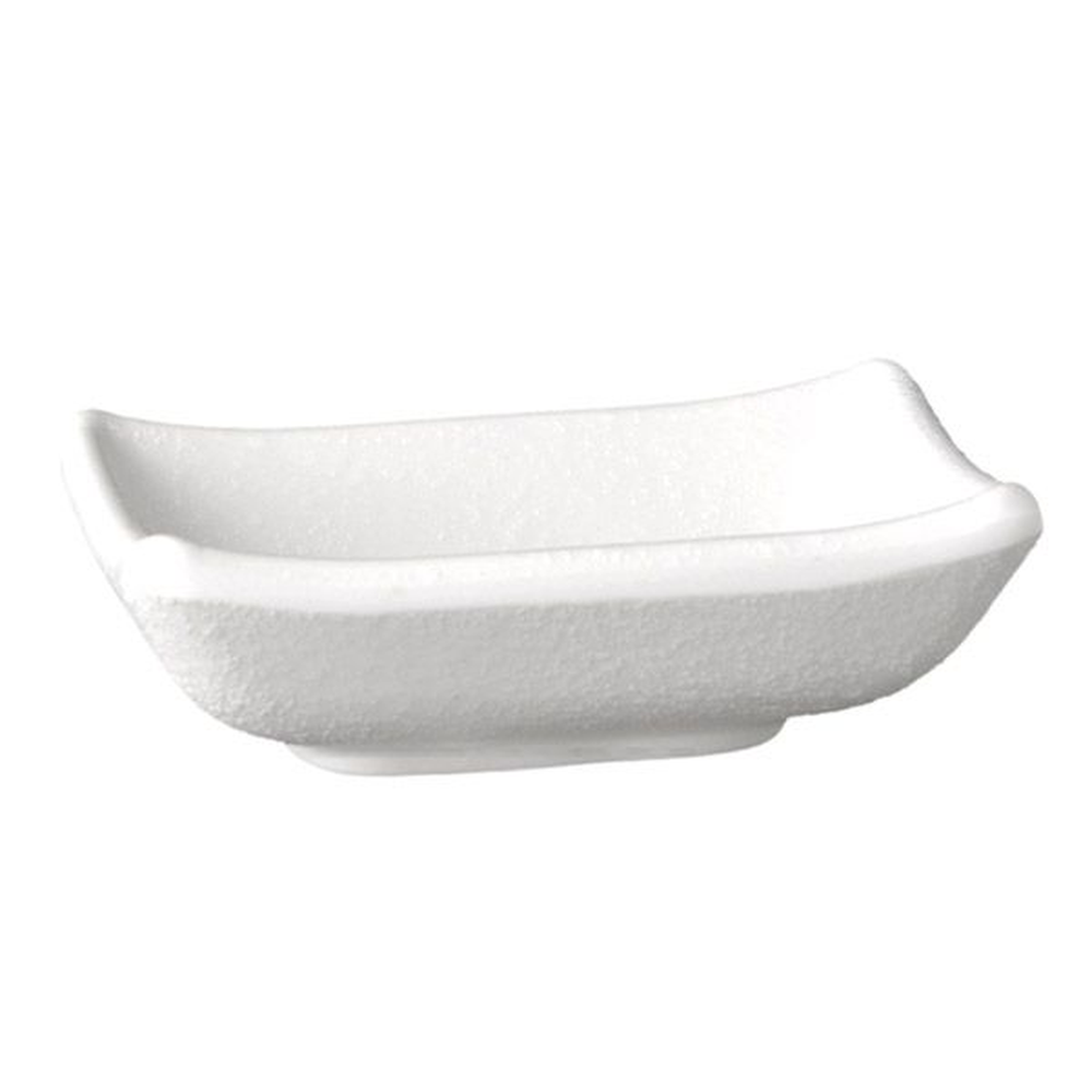 APS Schale -ZEN- 9 x 7 cm, H: 2,5 cm , Melamin, weiß, Steinoptik