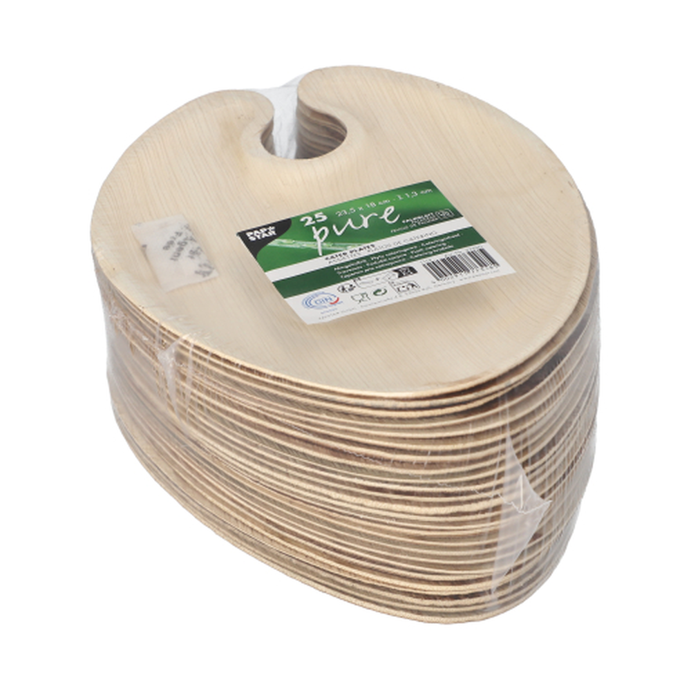 Papstar Cater Plates Palmblatt "pure" oval 1,3 cm x 18 cm x 23,5 cm