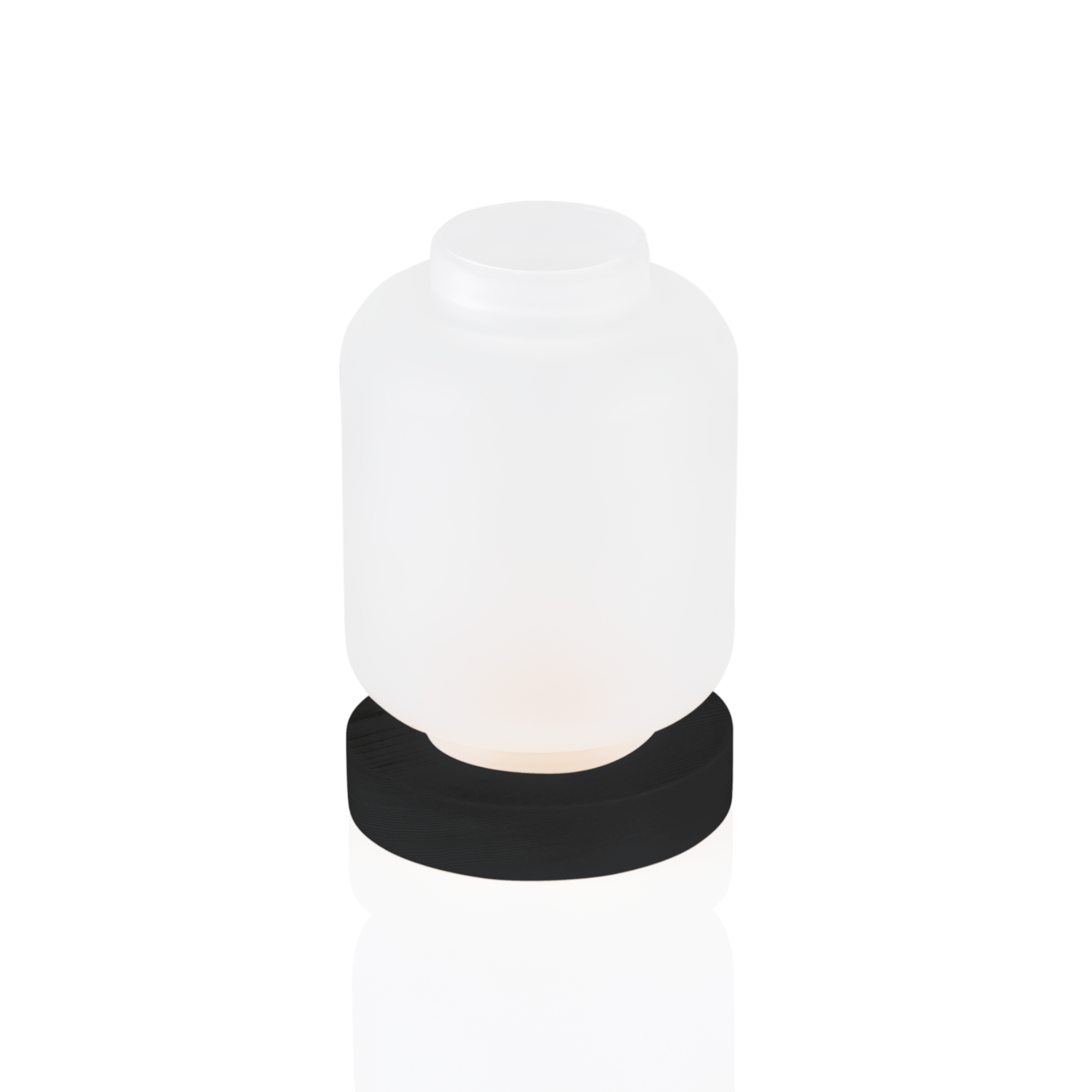 WAS Candle Holder Frosted White YUYU, Ø 9 cm, Höhe 13 cm, Glas