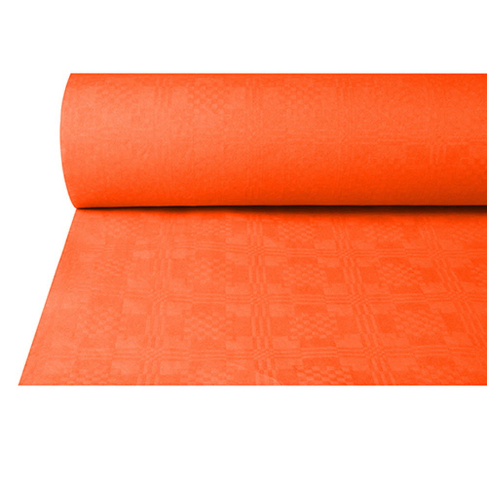 Papstar Papiertischtuch mit Damastprägung 50 m x 1 m terracotta