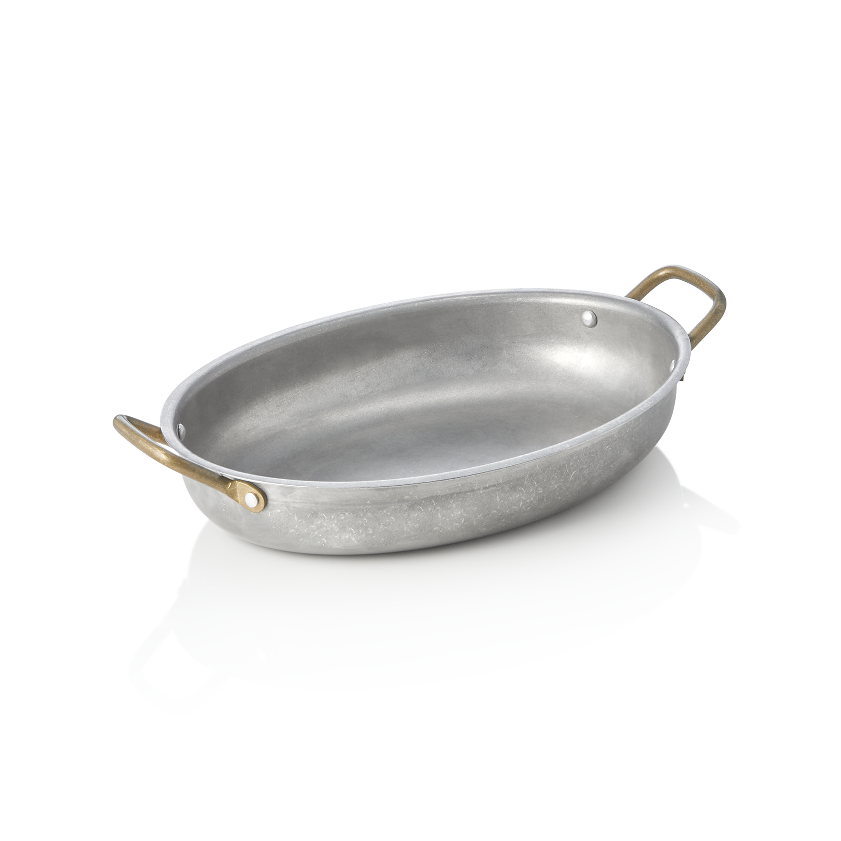 WAS Servierpfanne STEEL & STYLE VINTAGE mit 2 Messinggriffen, 26 x 20 x 4 cm, 1 