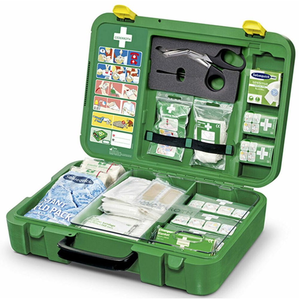 Papstar "Cederroth" First Aid Kit DIN 13157 30 cm x 42 cm x 18,8 cm grün