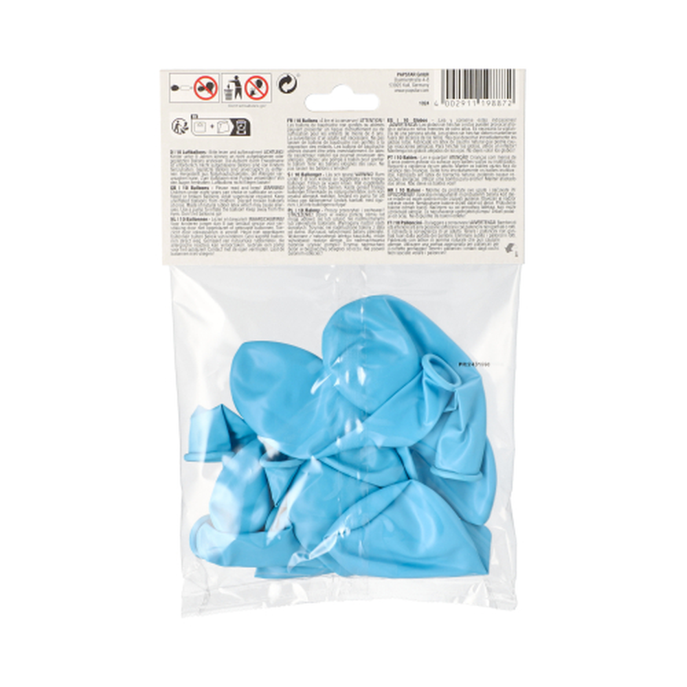 Papstar Luftballons Ø 25 cm hellblau