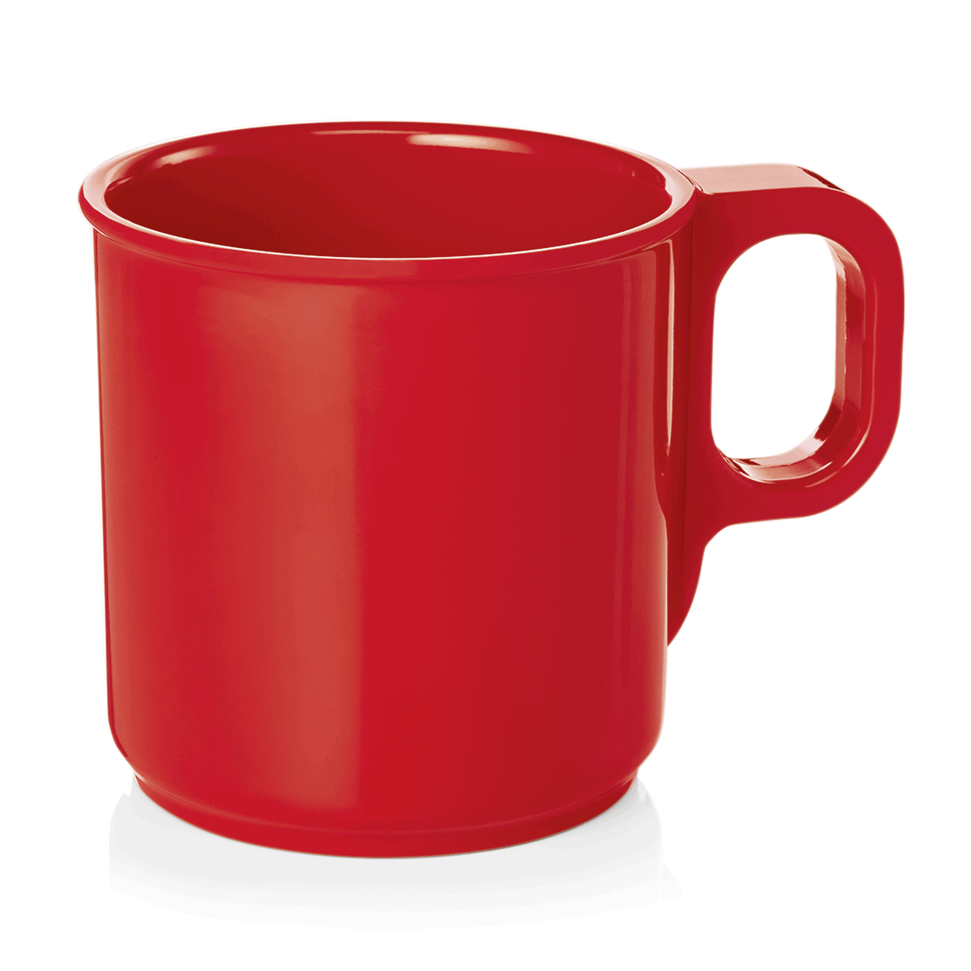 WAS Becher Set, 250 ml, rot, Set á 12 Stück, Melamin