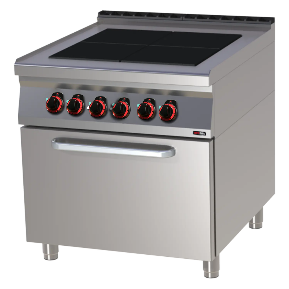 RM Gastro Herd elektrisch mit statischem Elektrobackofen GN 2/1 - 4x Kochfeld /