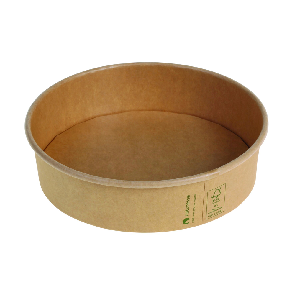 Pacovis Salatschalen Kraft/PLA, 900ml, Ø185x49mm, naturesse