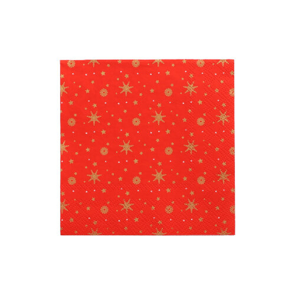 Papstar Servietten, 3-lagig 1/4-Falz 25 cm x 25 cm "Plain Christmas Trees"
