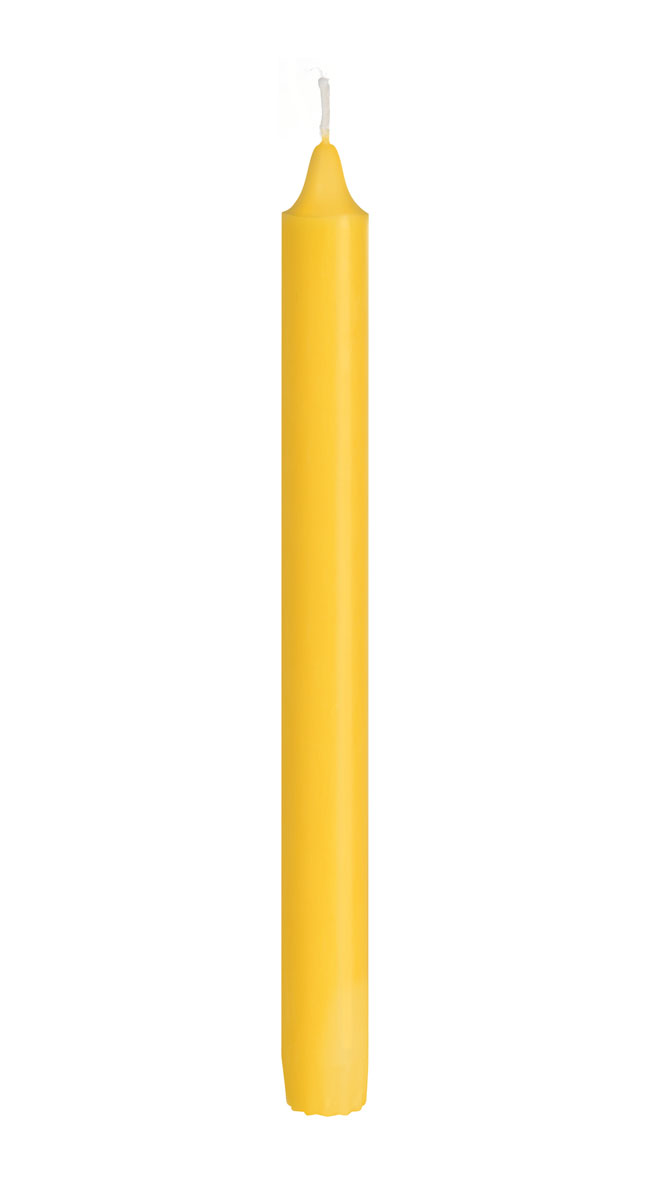 Duni Kronenkerzen 100% Stearin, 9h 250 x 22 mm gelb