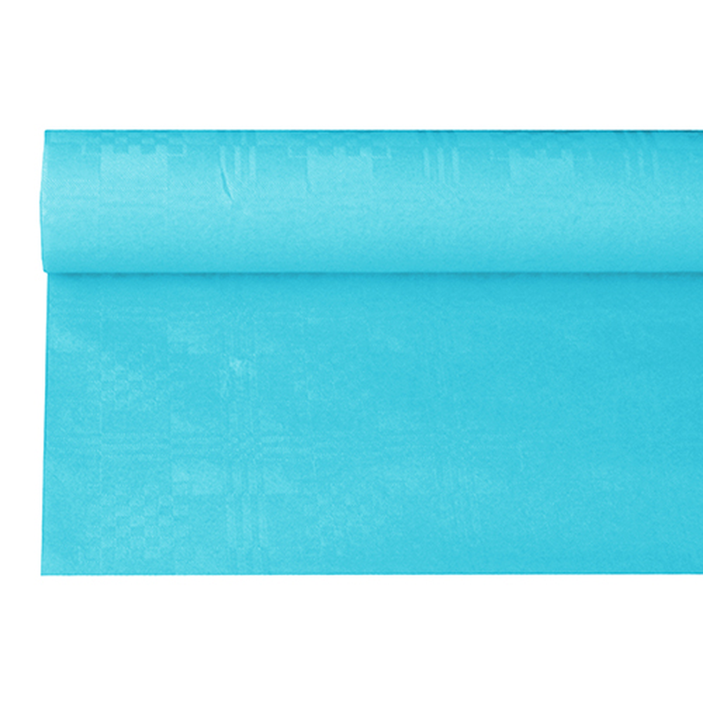 Papstar Papiertischtuch mit Damastprägung 6 m x 1,2 m türkis