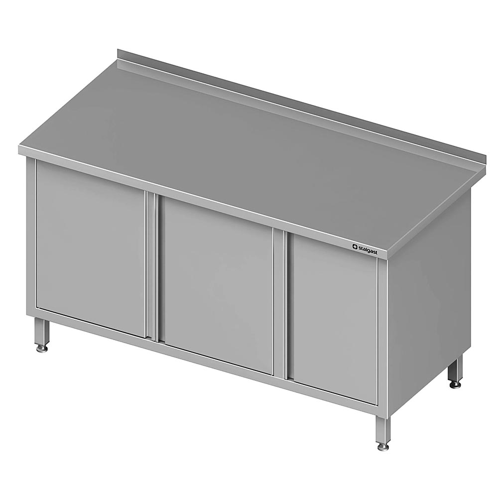 Stalgast Arbeitsschrank mit Flügeltüren, 1500x700x850 mm, mit Flügeltürschrank r