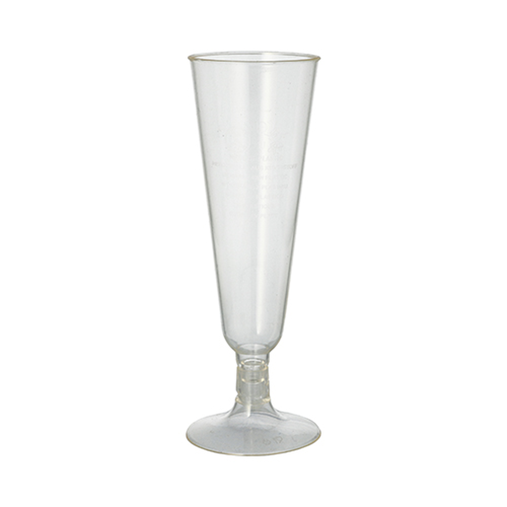 PAPSTAR Stiel-Gläser für Sekt, PLA pure 0,1 l Ø 5,5 cm · 16,5 cm glasklar m