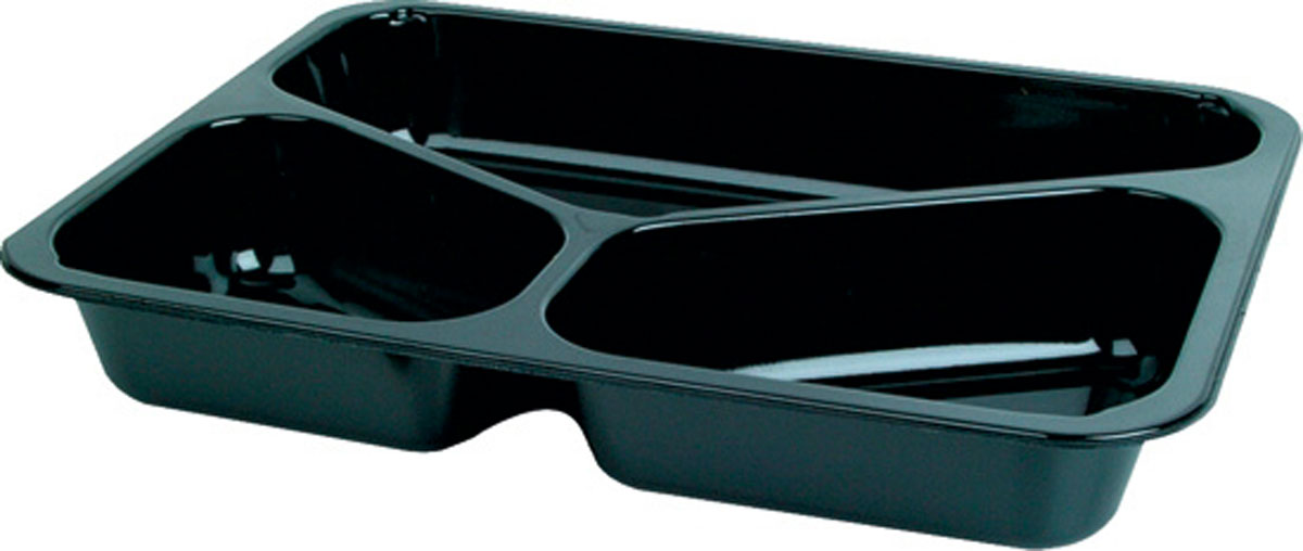 Duni CPET-Schale 3-geteilt 225 x 175 x 34 mm