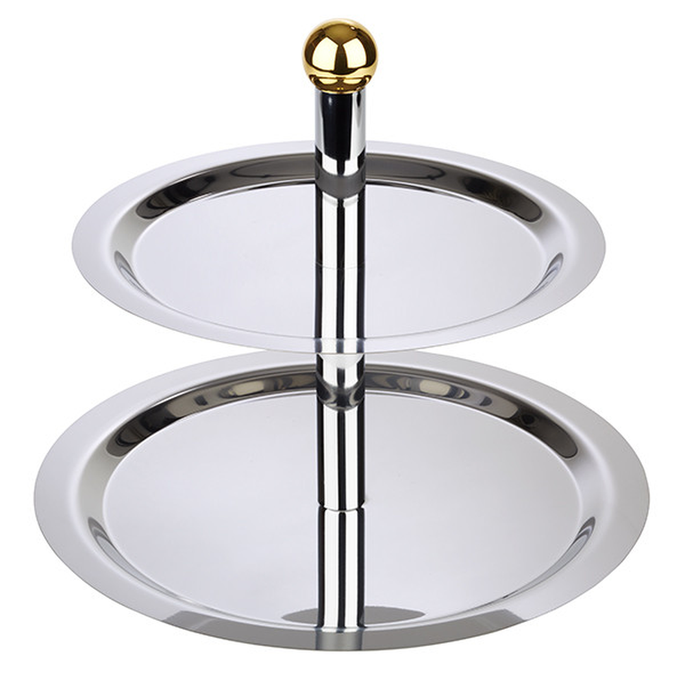 APS Etagere -Finesse-, 2-stufig, ca. Ø 38/32 cm, Höhe 30 cm, , Edelstahl