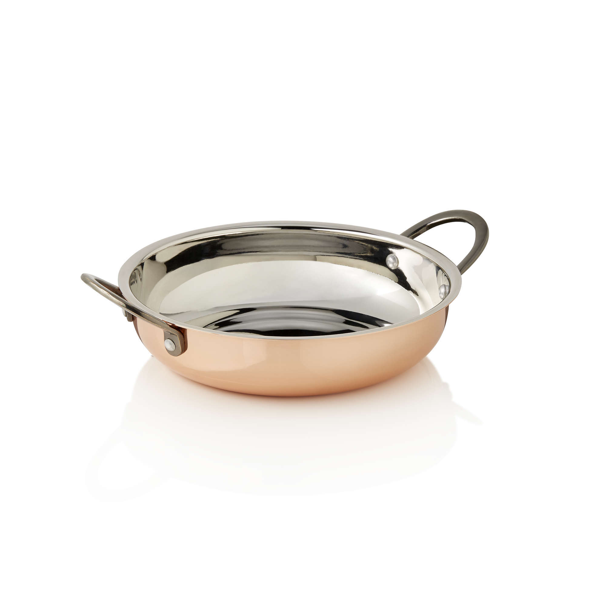 WAS Servierpfanne STEEL & STYLE RUBY, Ø 18 cm, 750 ml, Kupfer, Messing, Chromnic