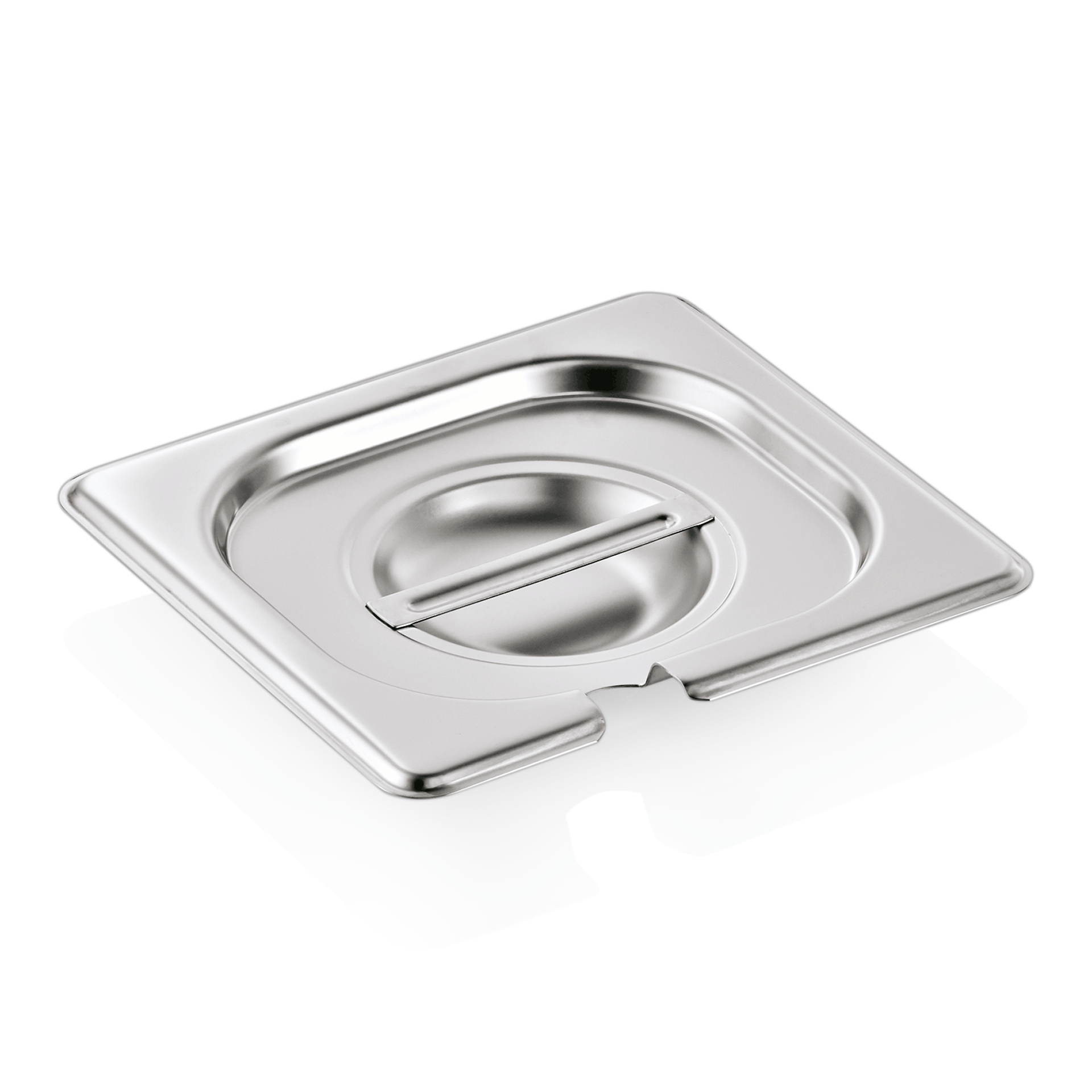 WAS GN Deckel GN SELECT 1/6, mit Löffelaussparung, Chromnickelstahl 18/8