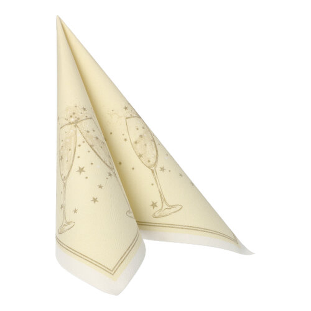 Papstar Servietten "ROYAL Collection" 1/4-Falz 40 cm x 40 cm gold "Festivity"
