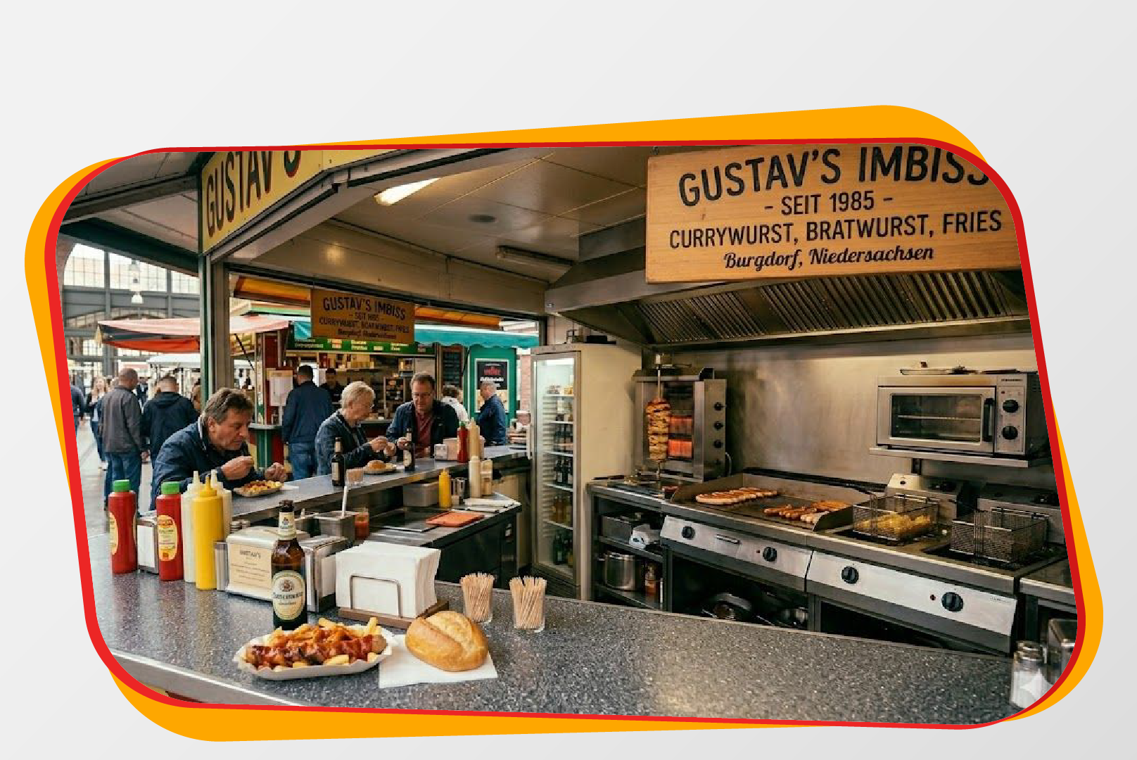 food stand, street food, grill, hot dog, kiosk