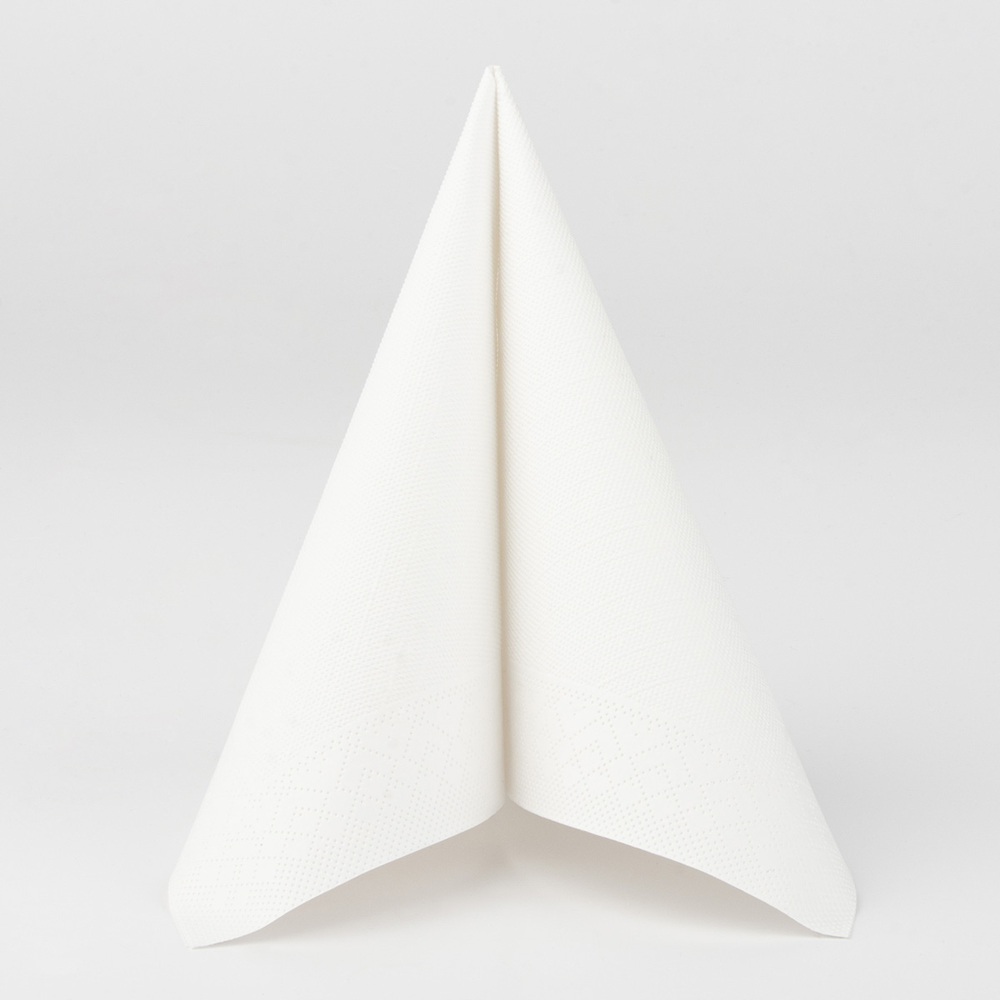 Mank Serviette Basic weiss 40 x 40 cm 1/4 Falz