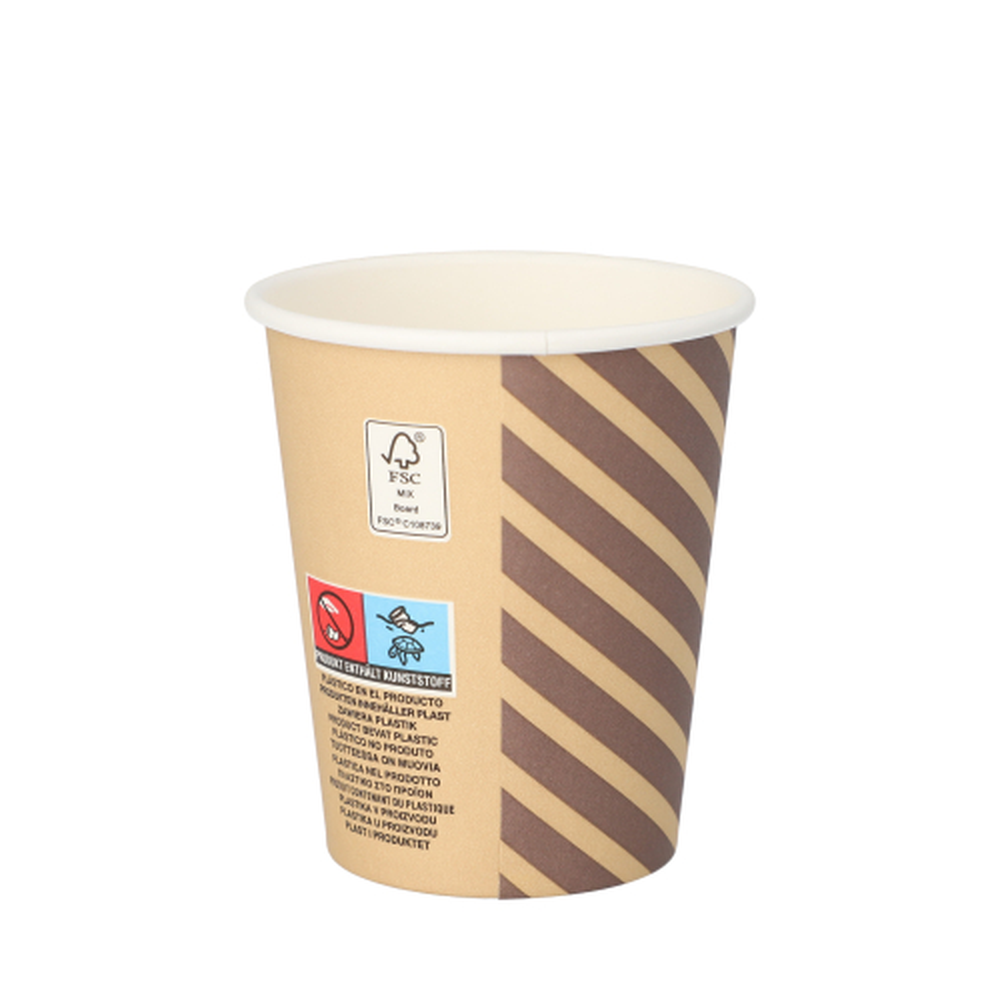 Papstar Trinkbecher, Pappe 0,2 l Ø 8 cm · 9,2 cm "Coffee Line"