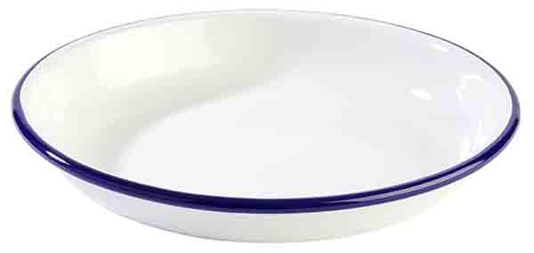 Assheuer Teller, tief -Enamelware- innen: weiß  Ø 18 cm, H: 3,5 cm