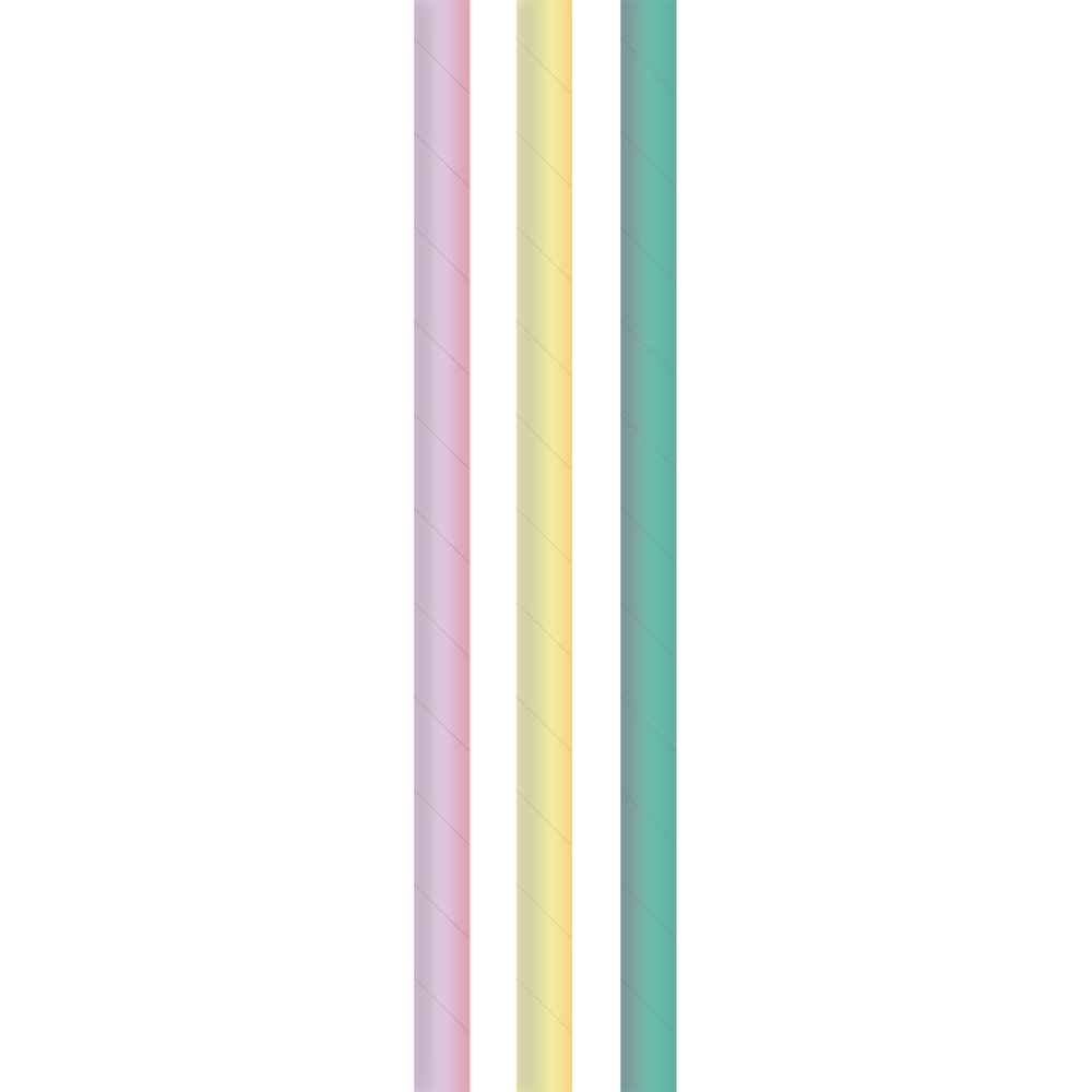 Mank Papiertrinkhalm Pastel Mix Ø 8 mm / 200 mm