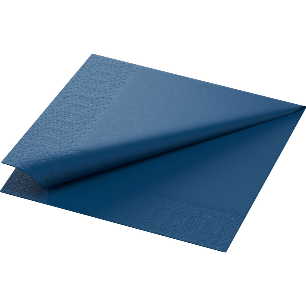 Duni Zelltuchservietten 33 x 33 cm 3-lagig 1/4 Falz dunkelblau