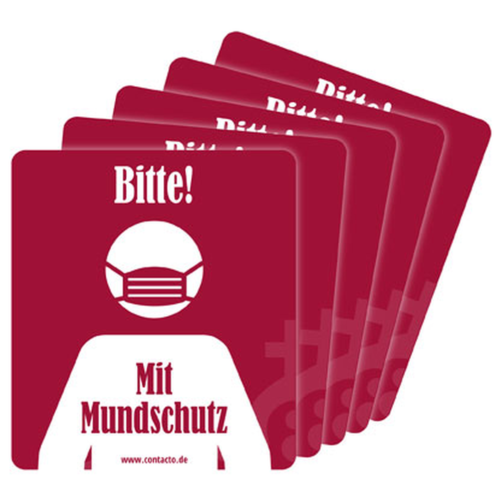 Contacto Schild ''Mundschutz tragen'' selbstklebend, 12 cm