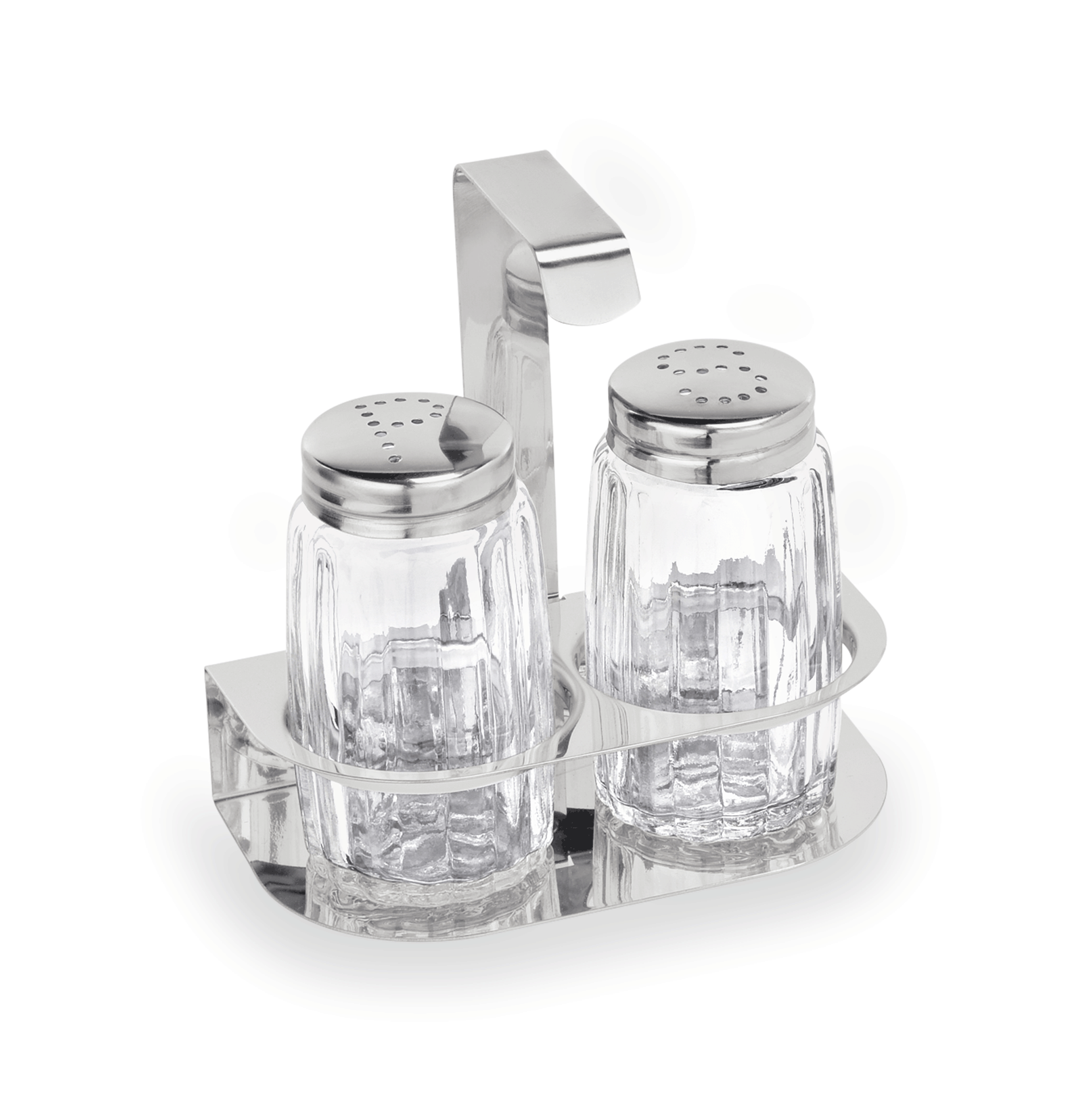 WAS Menage 2-teilig Salz & Pfeffer, Höhe 10,5 cm, Edelstahl, Glas