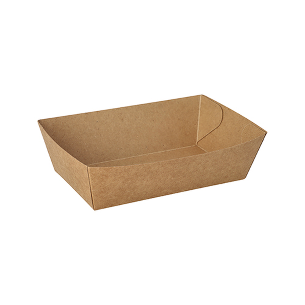 Papstar Snacktrays, Pappe "pure" 4,3 cm x 13 cm x 7,8 cm braun