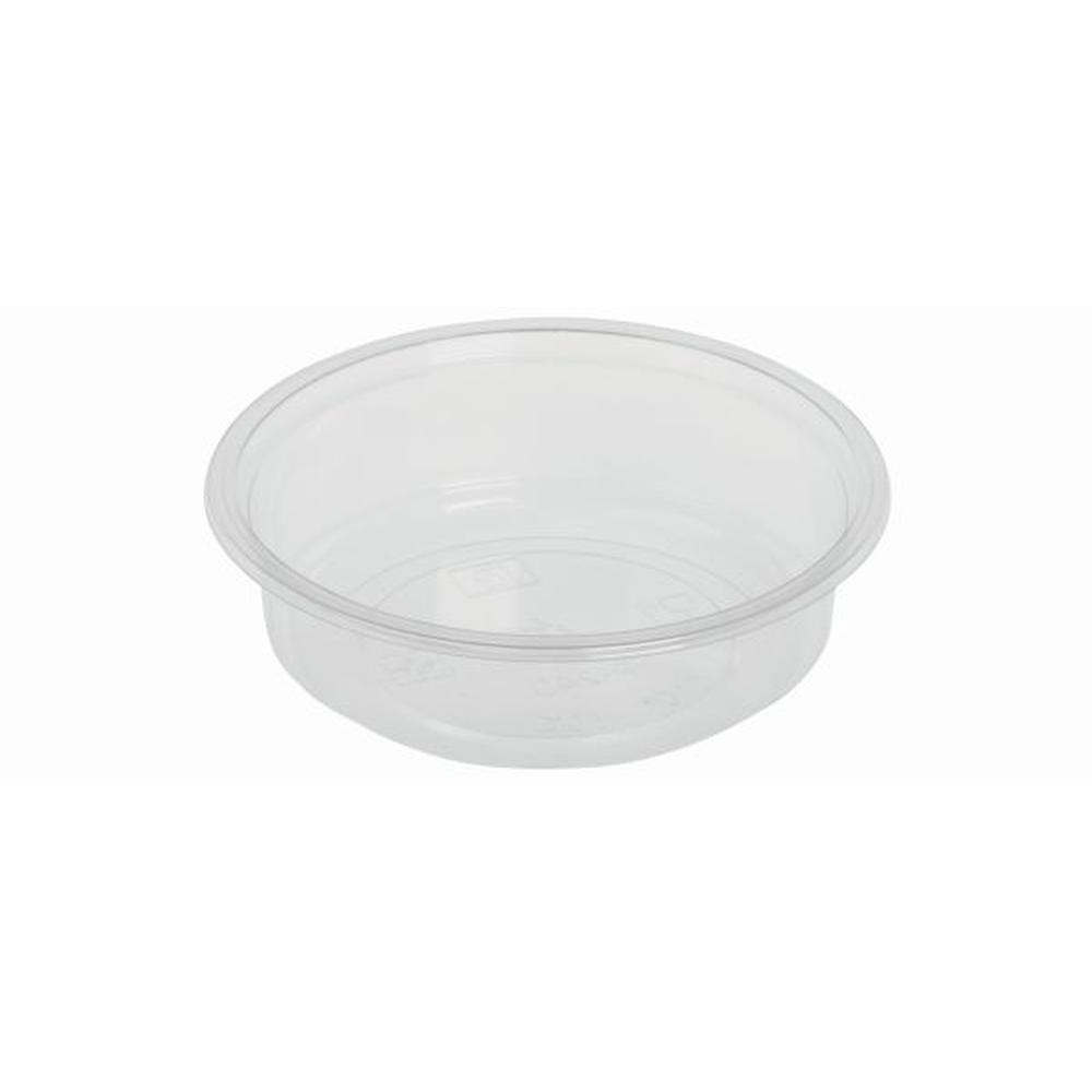 Pacovis Food Container PLA 240ml, transp., Ø 121mm, H. 35