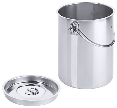Contacto Eimer, zylindrisch 2 l mit Deckel, ohne Bodenreifen