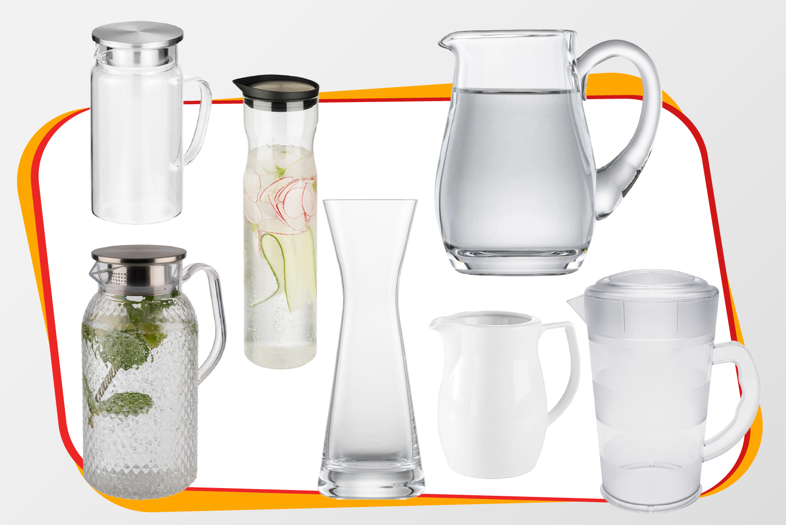 Glaskanne, Glas, Karaffe, Vase, Gläserset