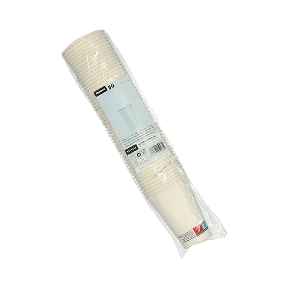 Papstar Automatenbecher, Pappe "To Go" 0,18 l Ø 7 cm · 9,2 cm weiss