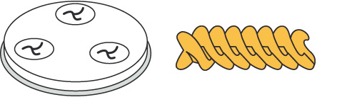 Neumärker Pasta-Scheibe Ø 57 mm Fusilli für Nudelmachine PF25E/PF40E