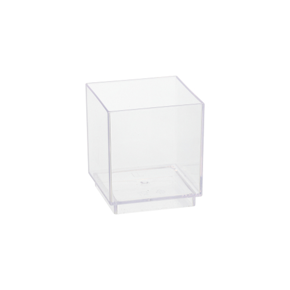 Papstar Fingerfood - Schalen, PS eckig 55 ml 4,7 cm x 4,2 cm x 4,2 cm glasklar