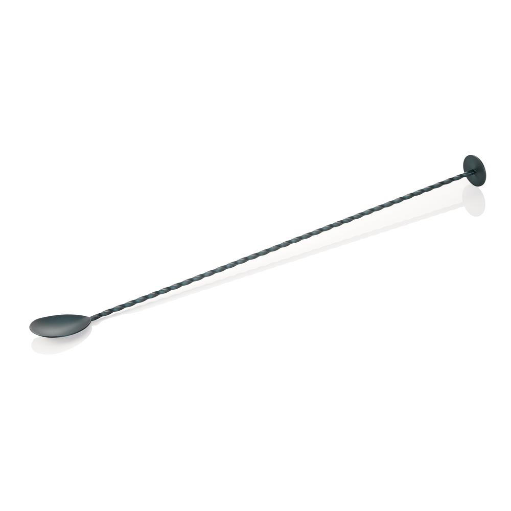 WAS Barlöffel Twisted NOCTURN, mit Stößelende, 40 cm, blau matt - HLC, Chromnick