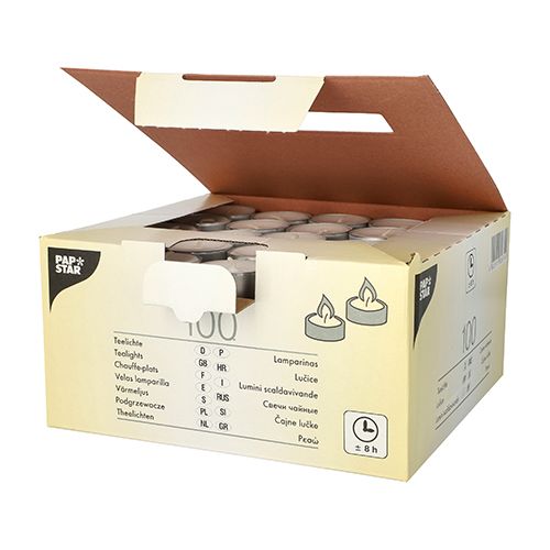 Papstar Teelicht Ø 38 mm weiss