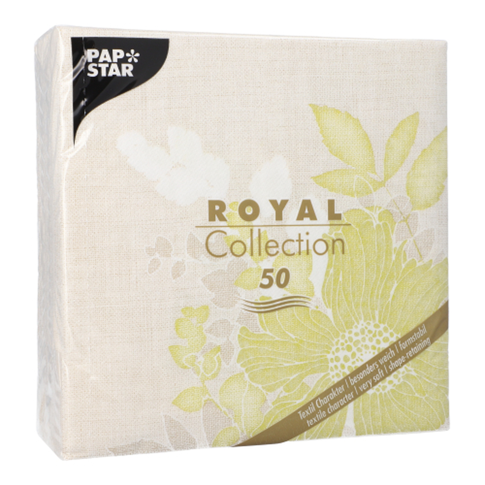Papstar Servietten "ROYAL Collection" 1/4-Falz 40 cm x 40 cm grün "Annabel"