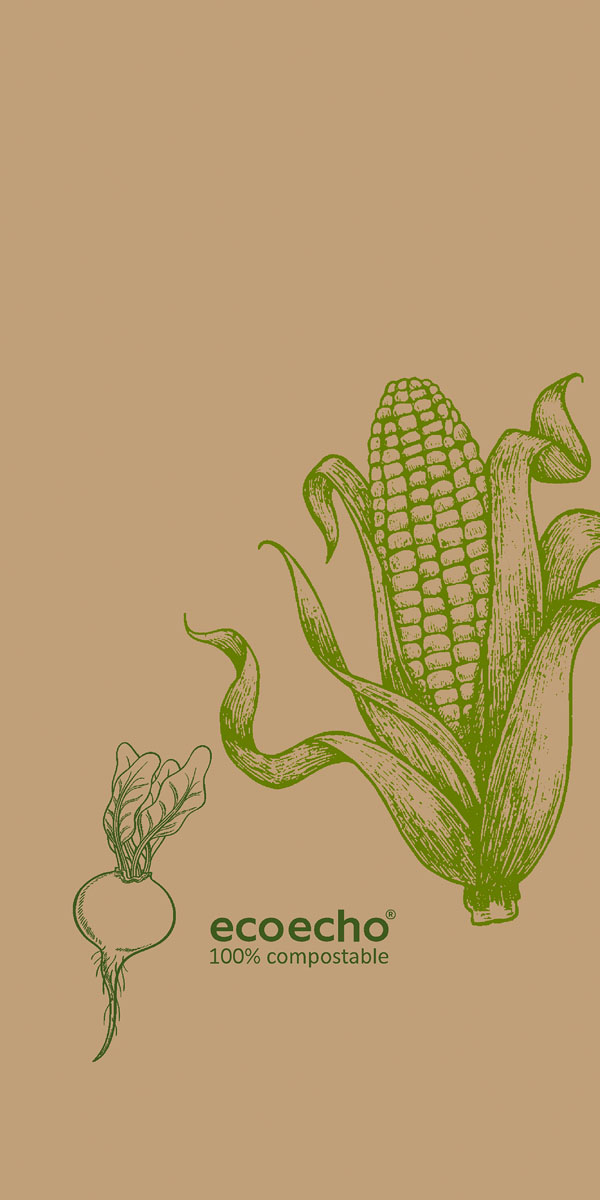 Duni Zelltuchservietten 40 x 40 cm 2-lagig 1/8 Buchfalz Veggies