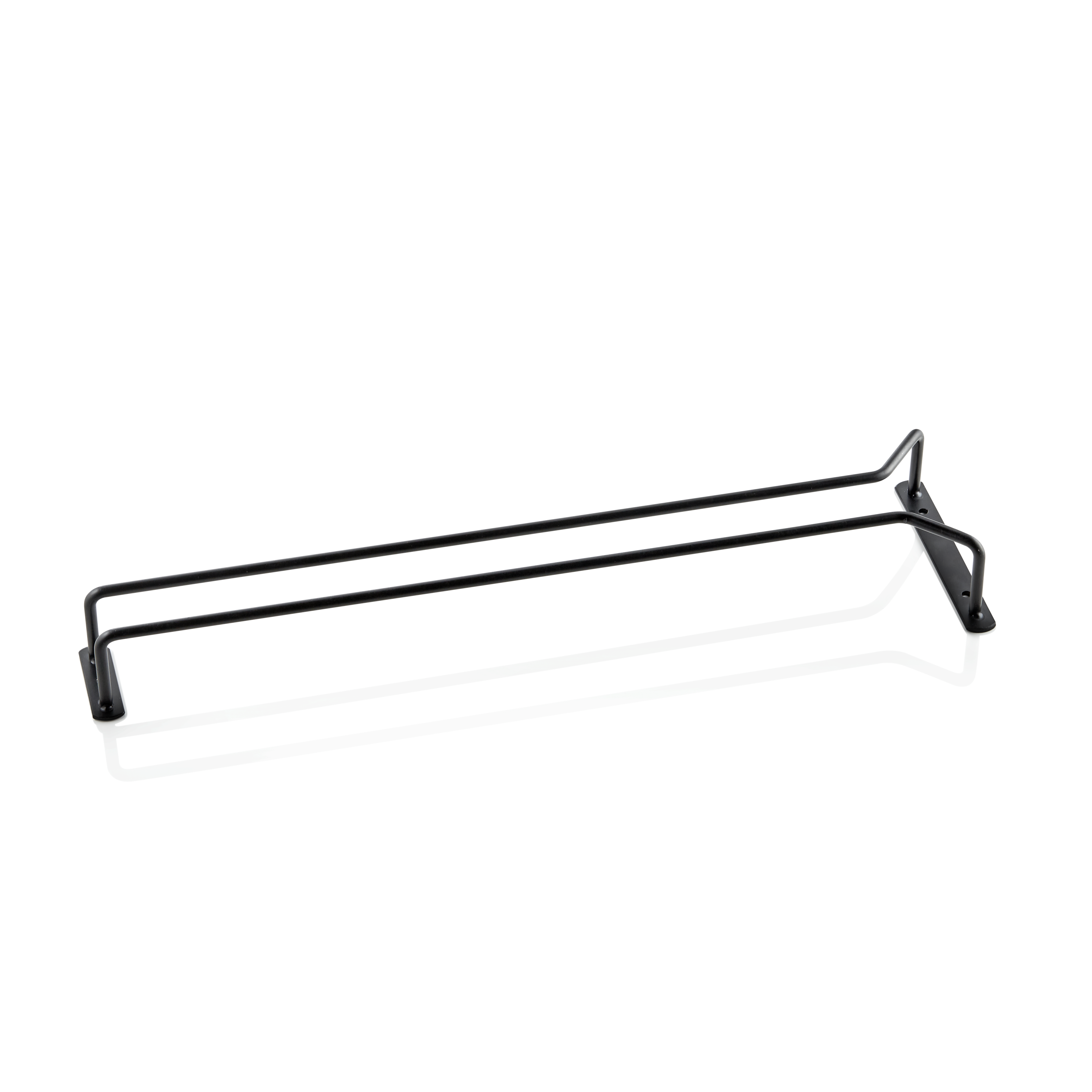 WAS Gläserschiene, 41,5 cm, schwarz, Eisen, pulverbeschichtet